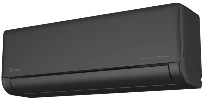 Midea Solstice Dark - vnútorná jednotka z bočného uhla